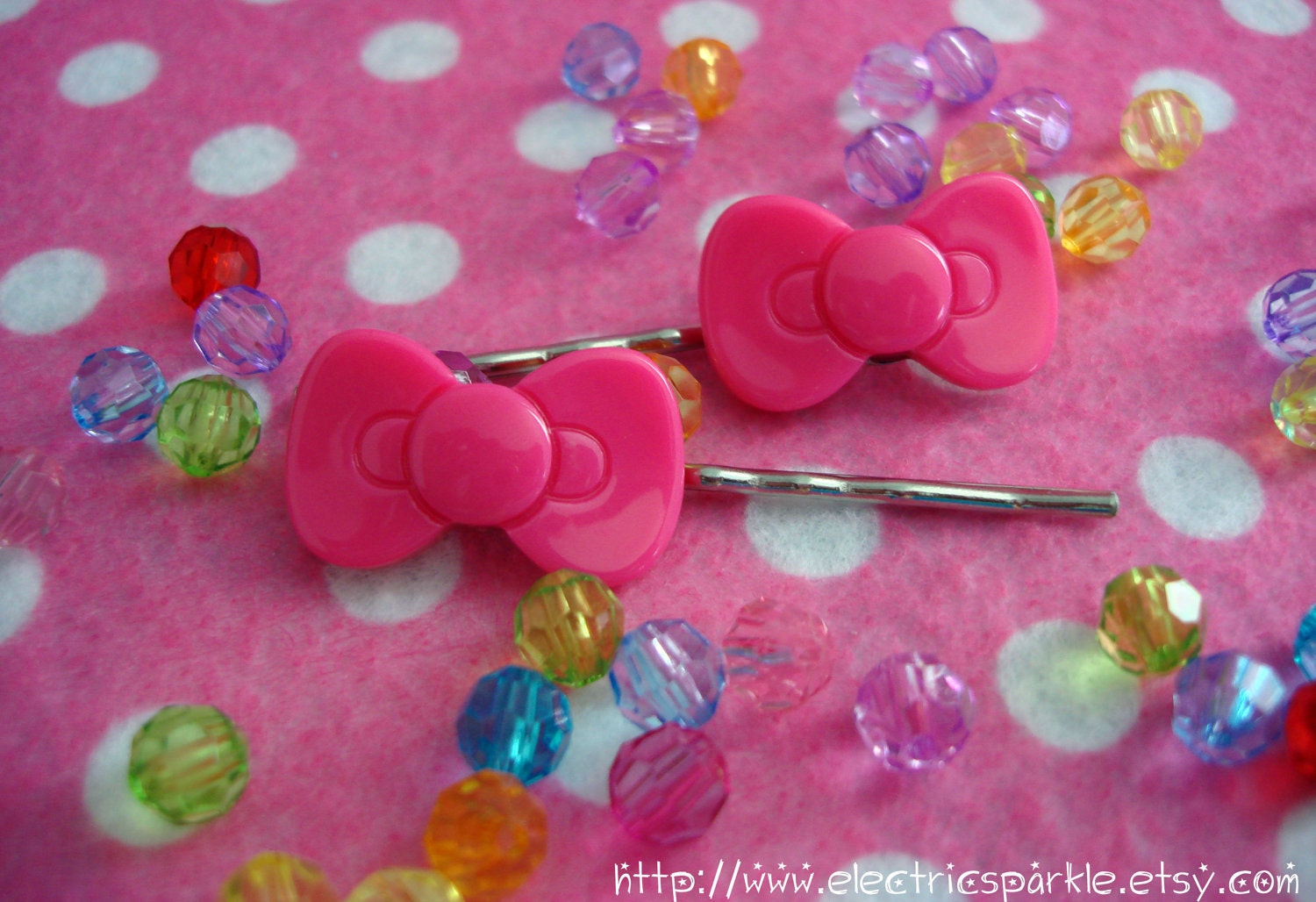Sweet Hello Kitty Style Bow Clips