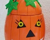 Scary Halloween Pumpkin / Ghost Whatever Jar
