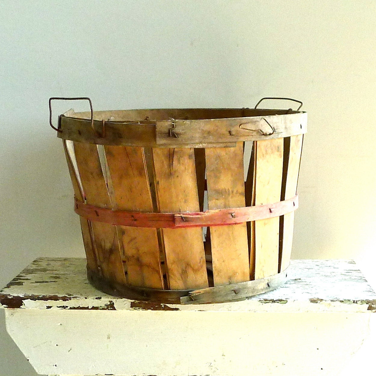 Vintage Wood Orchard Basket