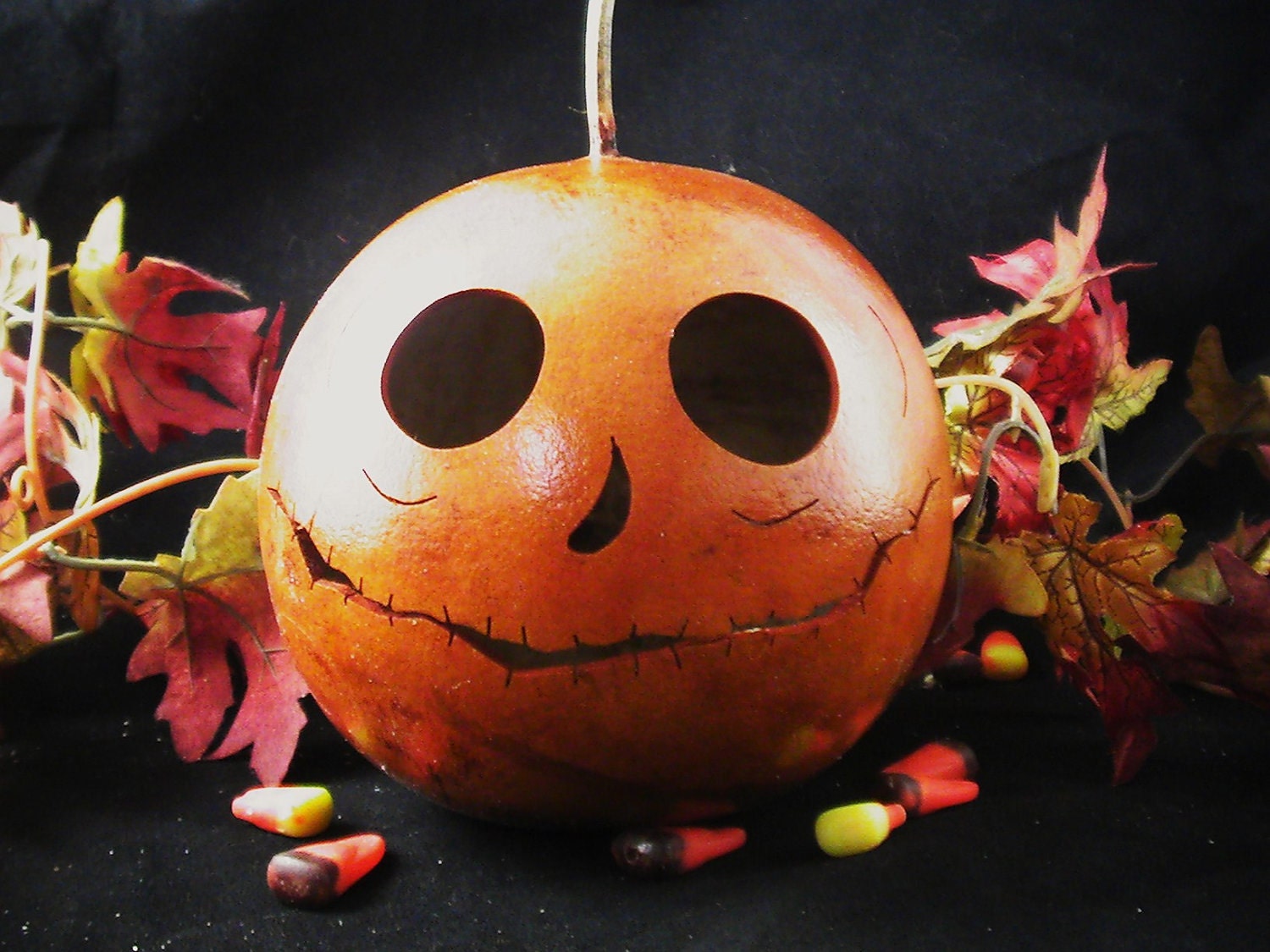 Halloween Gourd Spooky Head Trick ot Treat Decoration