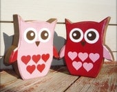 Valentine love bird owl
