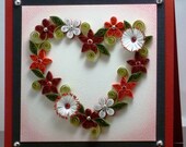 Quilled Floral Heart Wreath Pattern