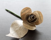 Paper Roses- Made from Vintage Shakespeare