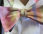 Dupioni Silk Plaid Bow Tie and Cummerbund Set