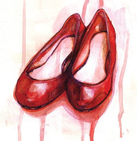 The Red Pumps Print