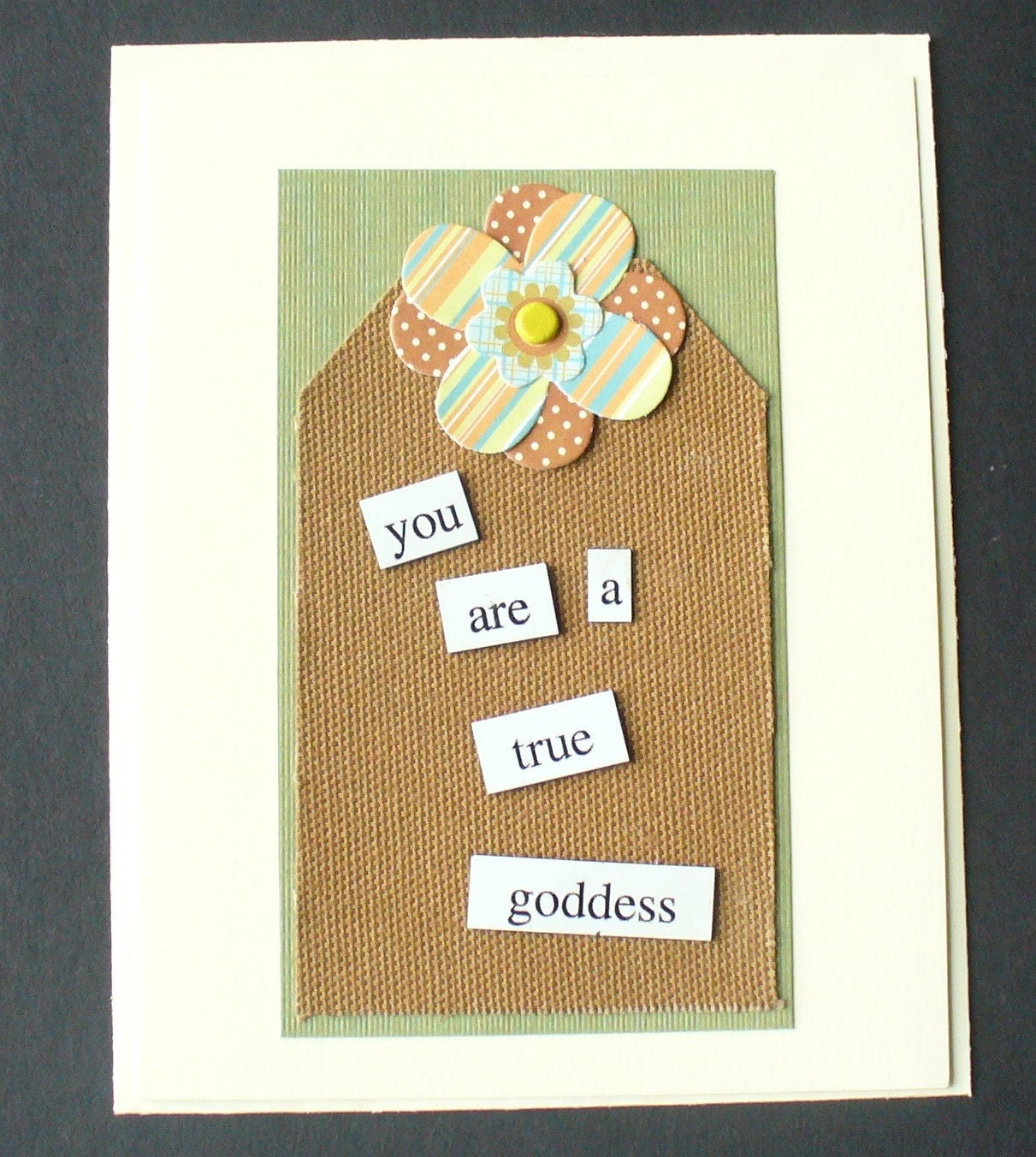 You Are A True Goddess - Mixed MediaTag Note Card