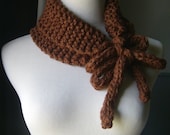 THE CHOCLEE - Knit Cowl/Neckwarmer - Soft and Snuggly In CHOCOLATE BROWN