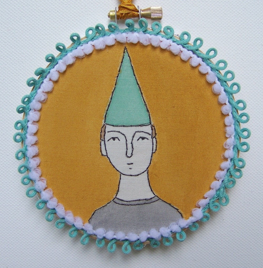 will II - embroidered painting