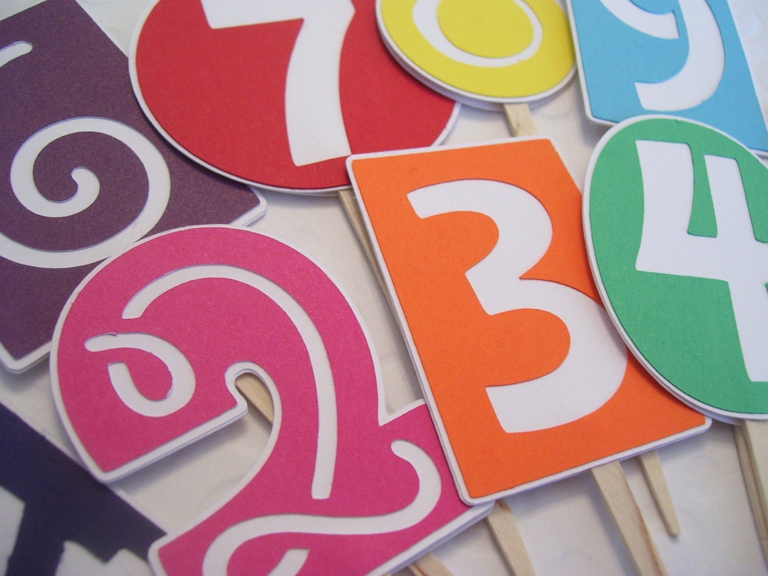 Pick Your Number Cupcake Toppers