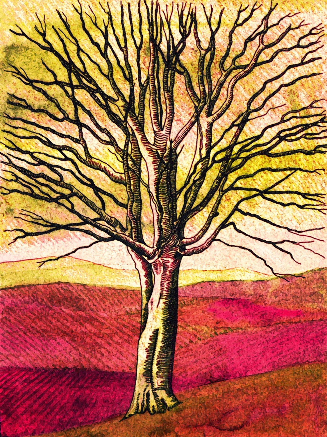 Golden Tree - Fine Art Print