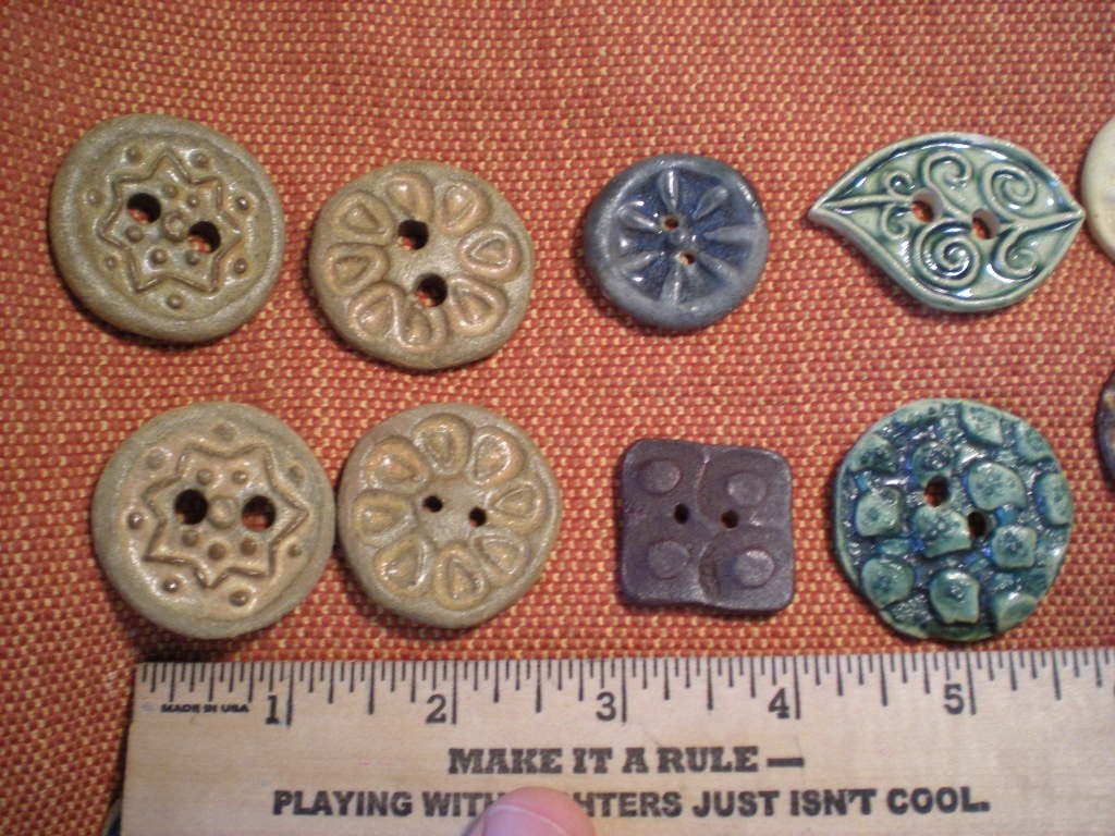 50 assorted large ceramic buttons CLEARANCE PRICED