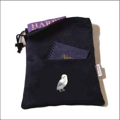 Finally a Bookbag that Actually Protects Your Books, Snow Owl (Hedwig) etsy