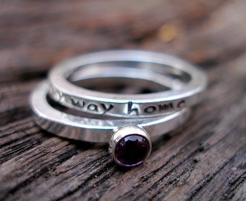 I Will Never Forget My Way Home Create Your Own Story Stack Set in Sterling and  Amethyst