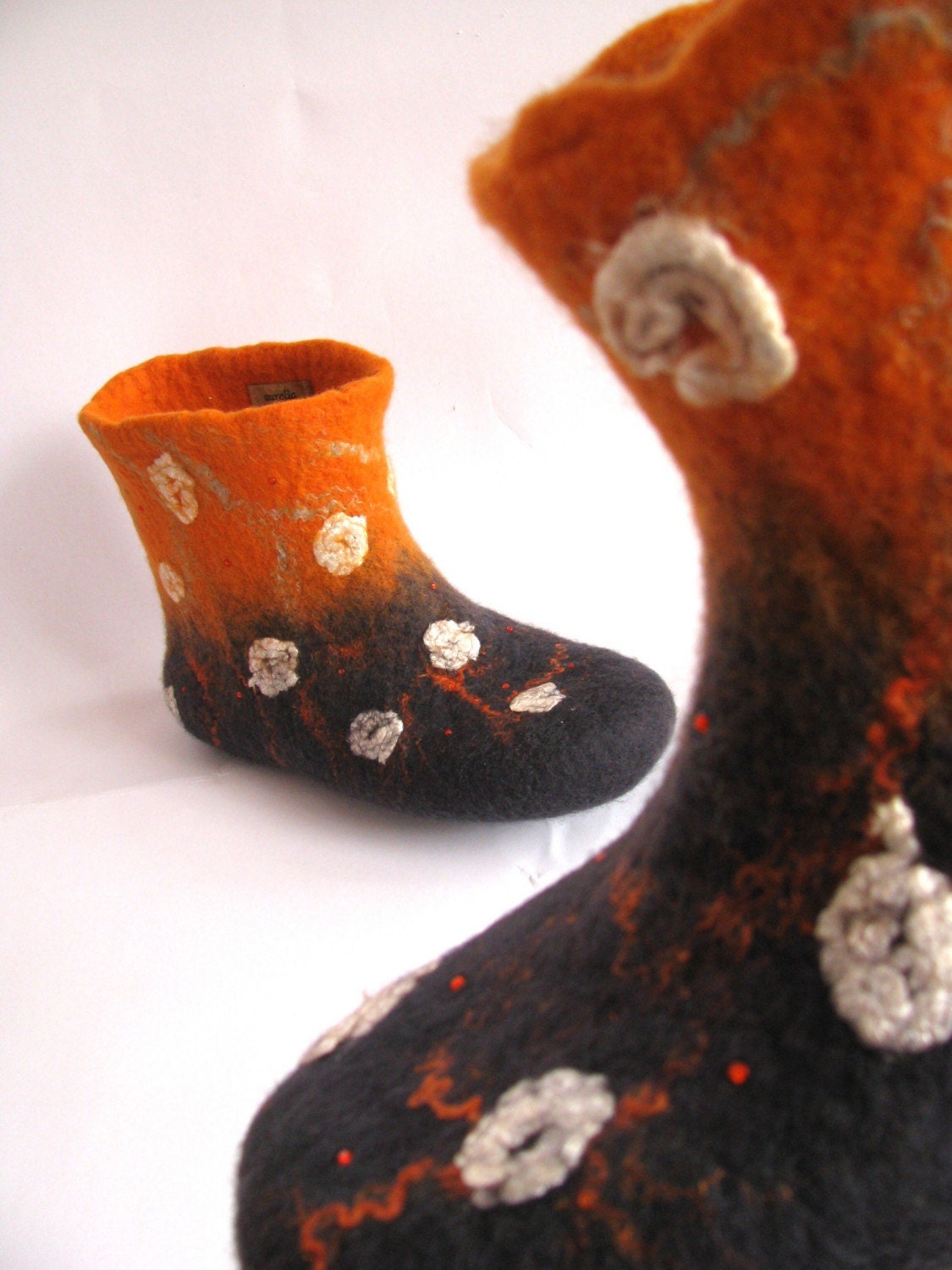 Felted slippers - Handmade to Order by aureliaLT