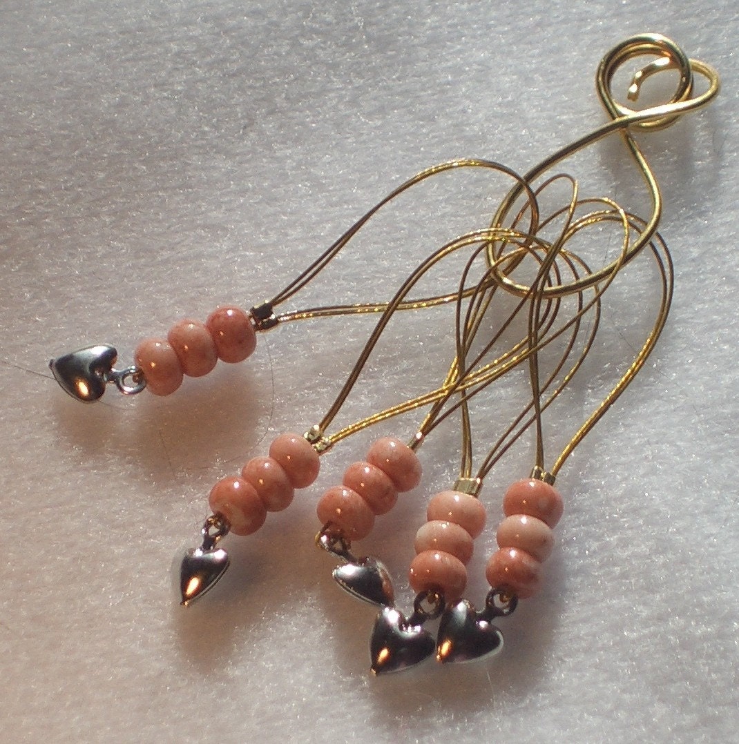 Pink Hearts Stitchmarkers