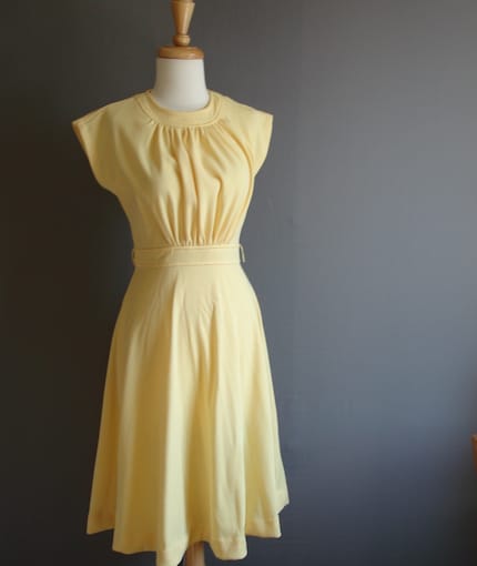 RESERVED-Vintage 50s/60s YOU ARE MY SUNSHINE Marigold Day Dress