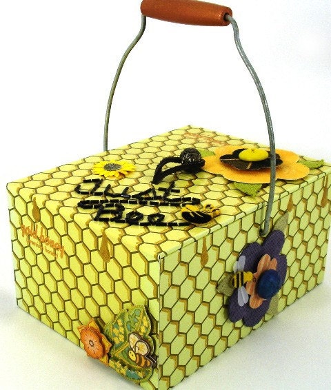 Just Bee Honeycomb Pattern Cigar Box Purse