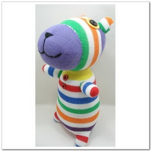 Handmade Sock Tiger Stuffed Animal Doll Baby Toys