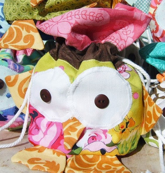 PDF Pattern - Baby Big Eyes Drawstring Owl Bag