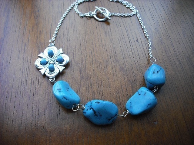 turquoise nugget necklace