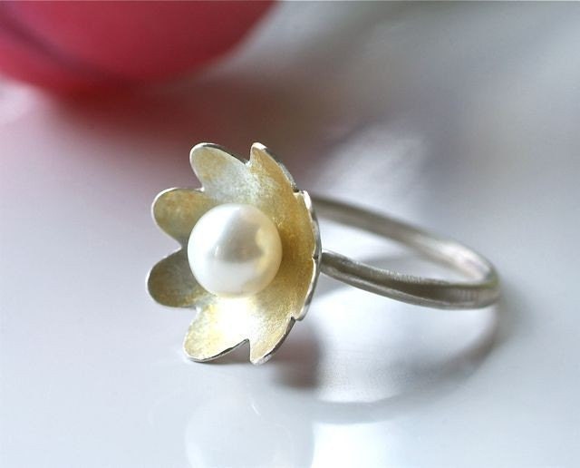 little buttercup with pearl ring