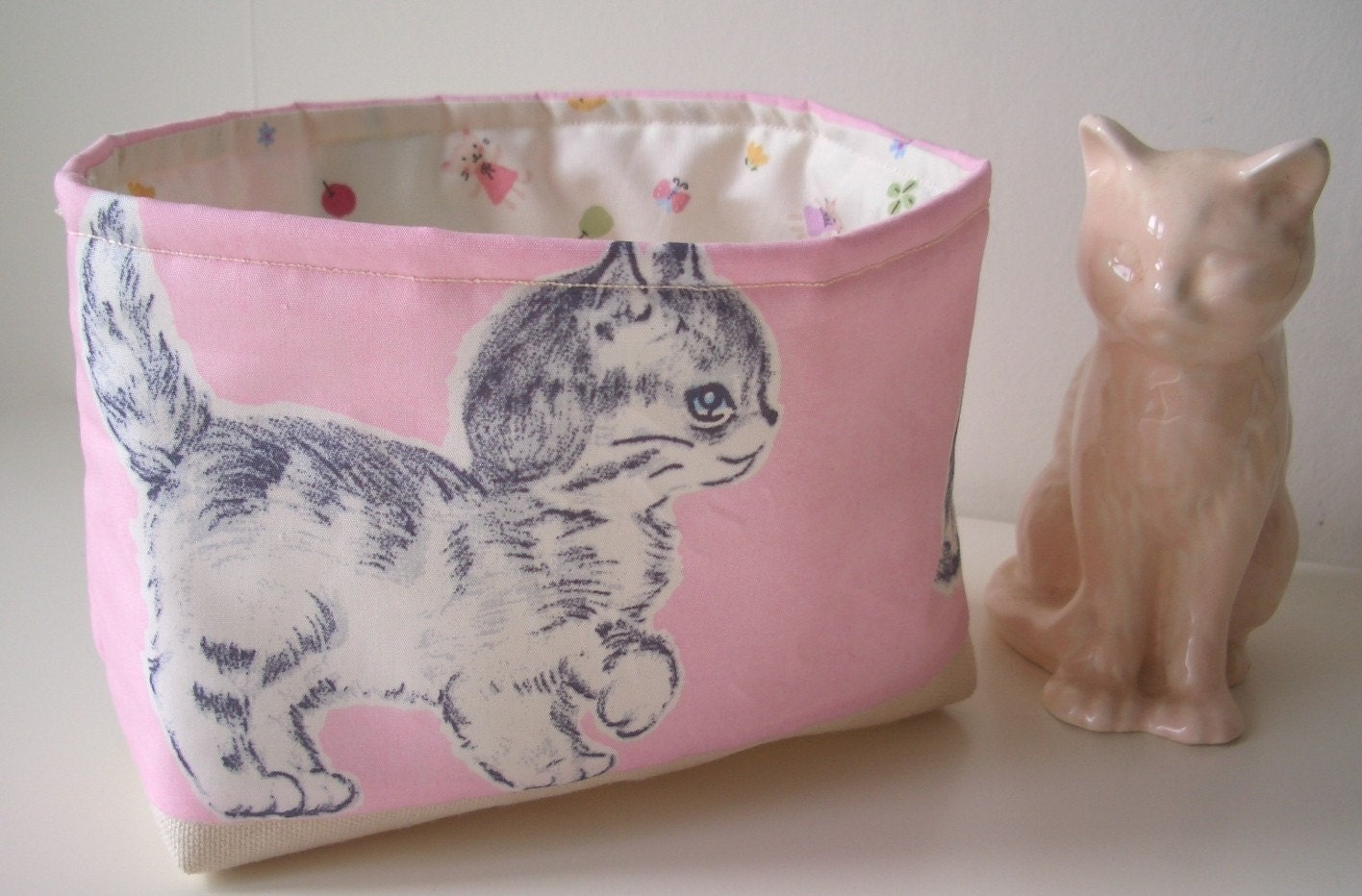 Fabric Tubby for Sharing, Snacking or Storage - Kittens