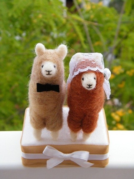 llamas in love wedding cake toper SALE