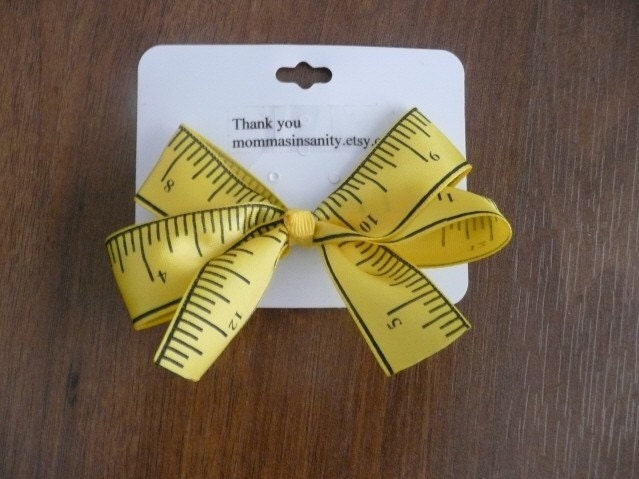 Back to School Ruler Hairbow