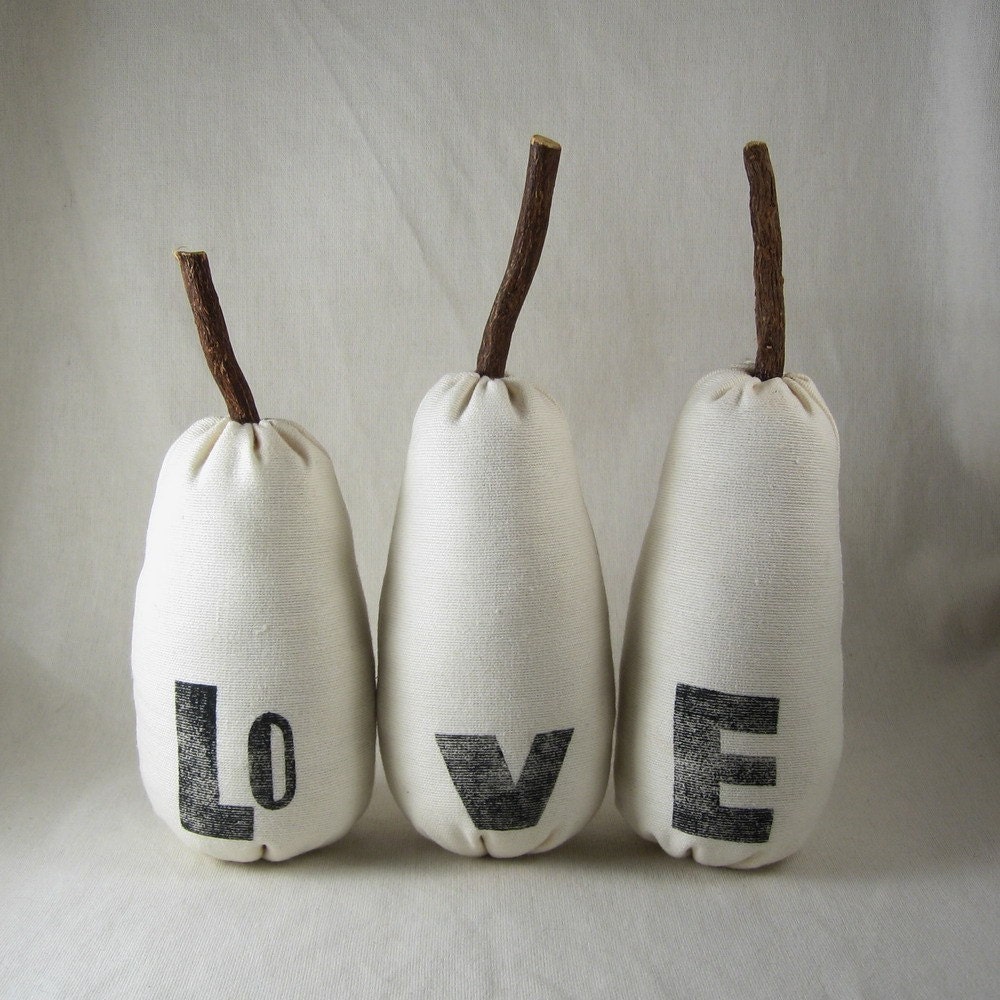 The Love Pears. plush toy for grownups (set of three)