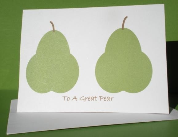 To The Perfect Pear, Single Card, Hello Cupcake