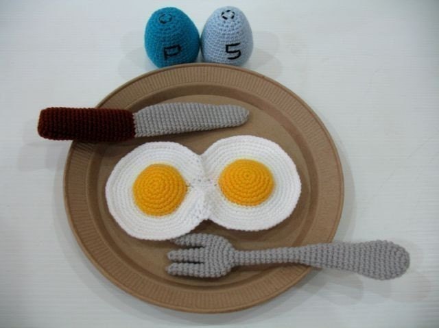 Crochet Pattern - WESTERN BREAKFAST- Toys / Playfood - PDF