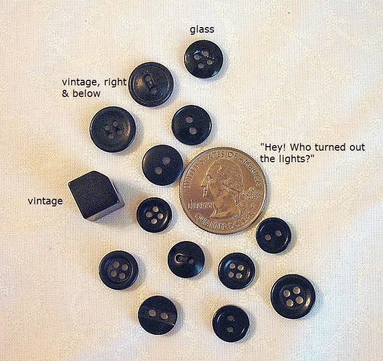 Pitch Black Scrapbooking and Craft Buttons