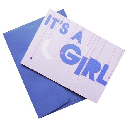 A Star Is Born - It's A Girl Greetings Card