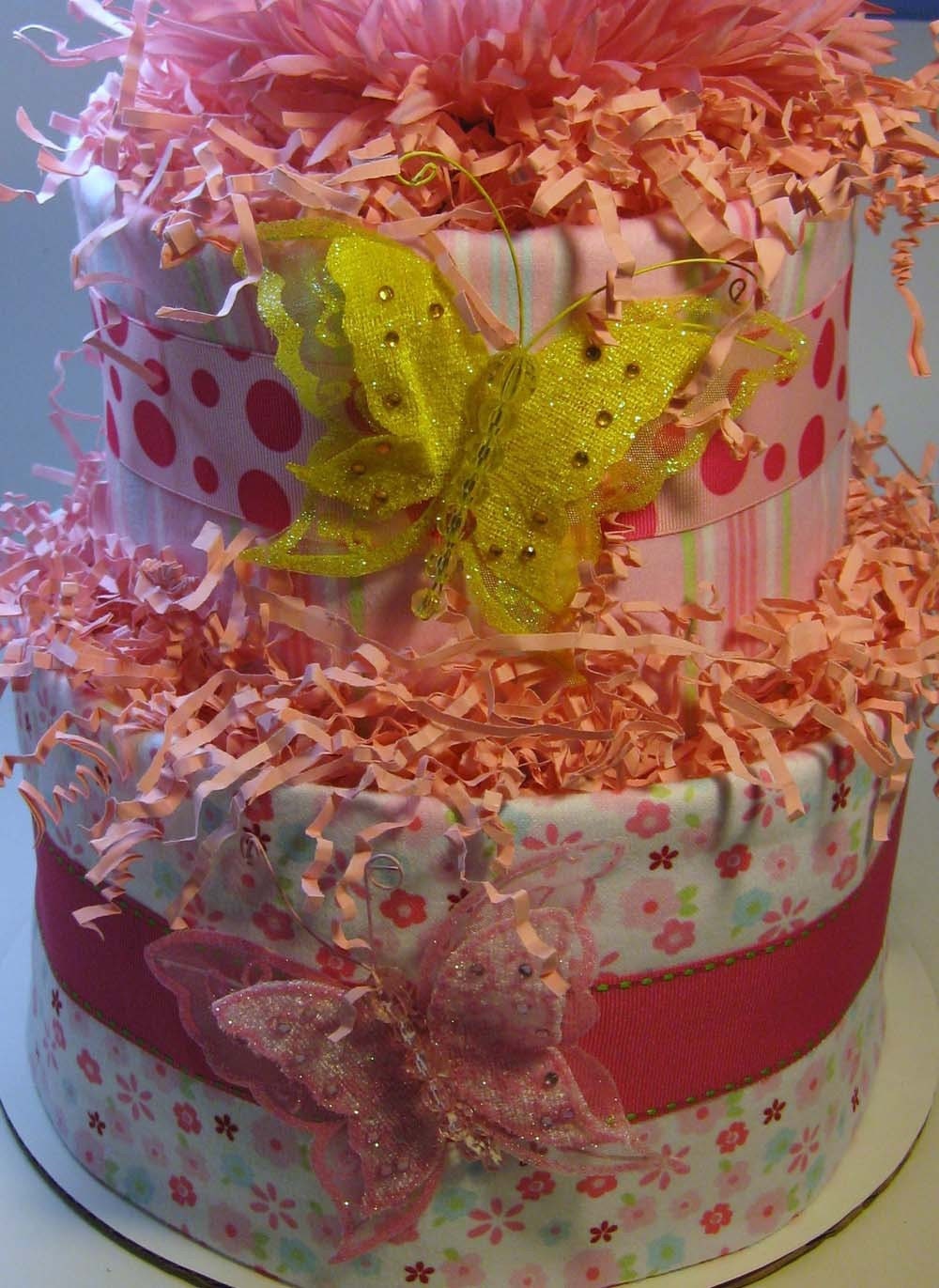 NEW Custom Diaper Cake with Matching Cupcakes