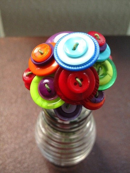 Beehive Button Bouquet - Multicolored