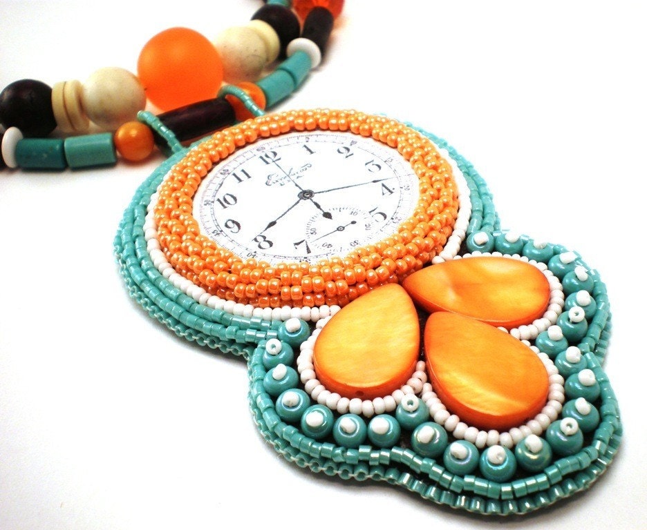 Time For Tropical Orange Necklace
