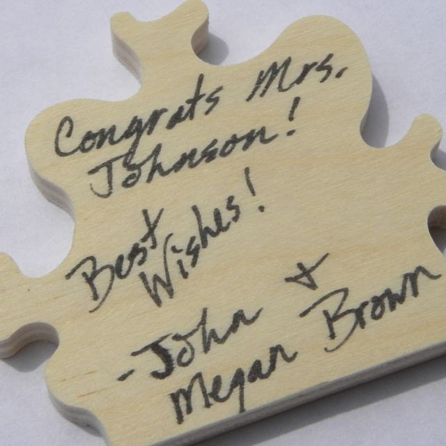 Wedding Guest Book wooden jigsaw puzzle 12 x 24