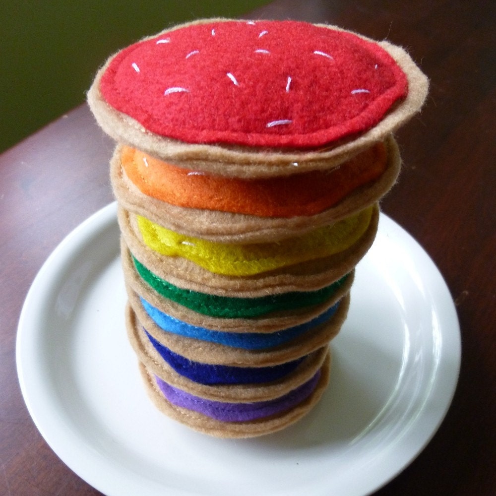 Rainbow  Cookies - Felt Play Food