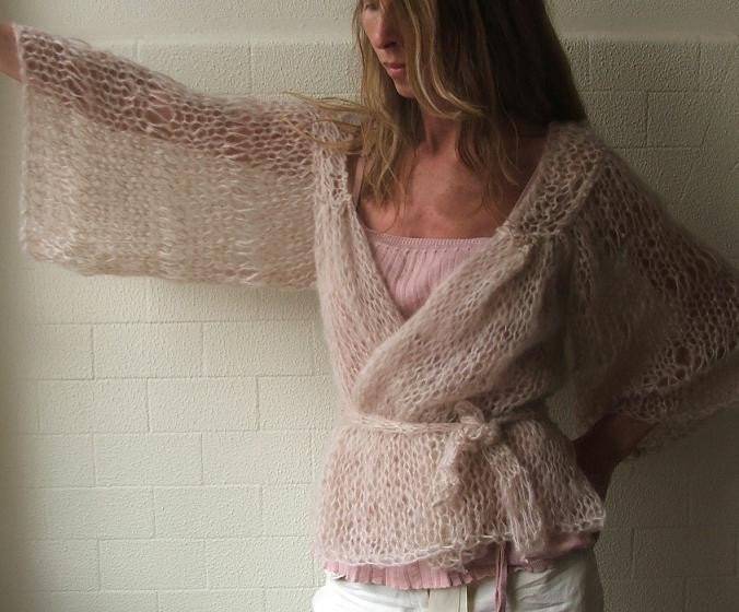 Soft Creamy pink kimono cardigan  approximately 4-5 left in this shade