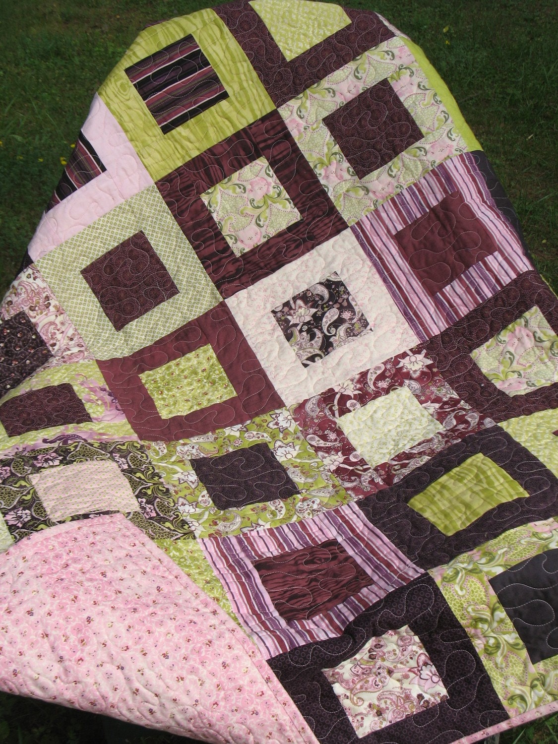 Lap/ Baby Quilt in Eva by Basic Grey -- pattern also available