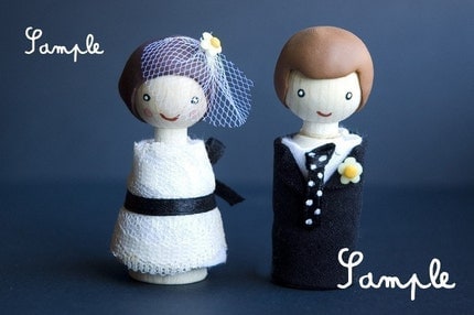 Personalized wedding dolls - cake topper