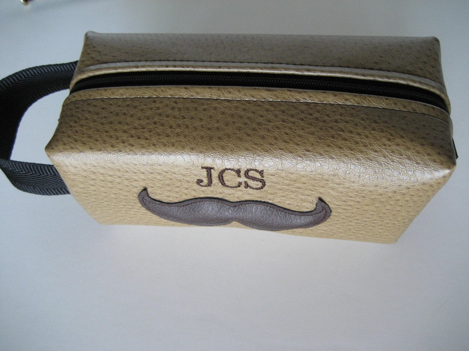 Mr Mustache Personalized Shaving Bag for Groomsmen