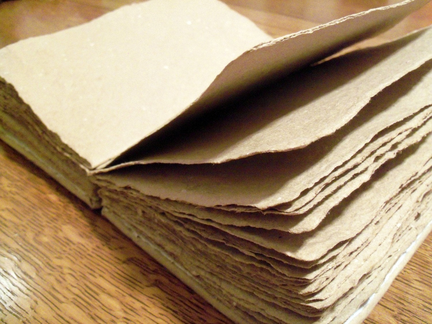 Brown recycled journal with handmade paper pages