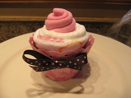 Baby Diaper Cupcake Gift- Girl
