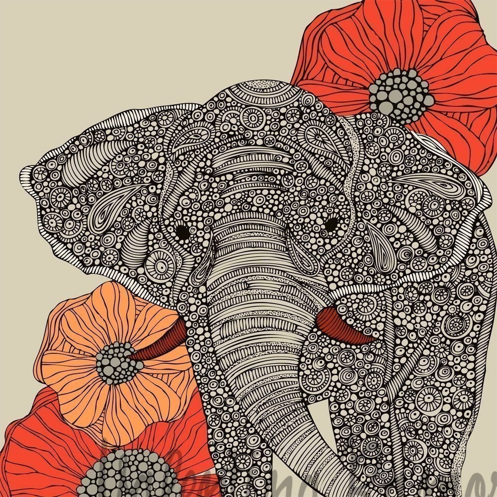 The Good Luck Elephant print