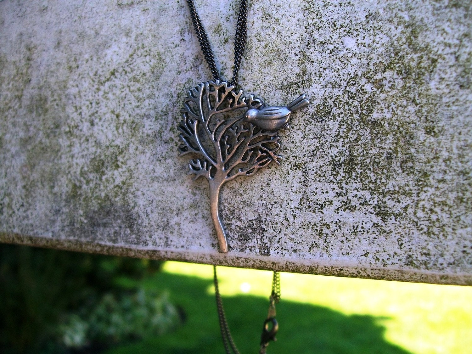 Tree and Bird Necklace