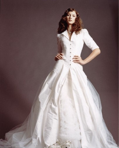  white dahlia wedding dress