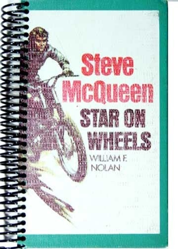 Steve McQueen Star on Wheels recycled book blank journal