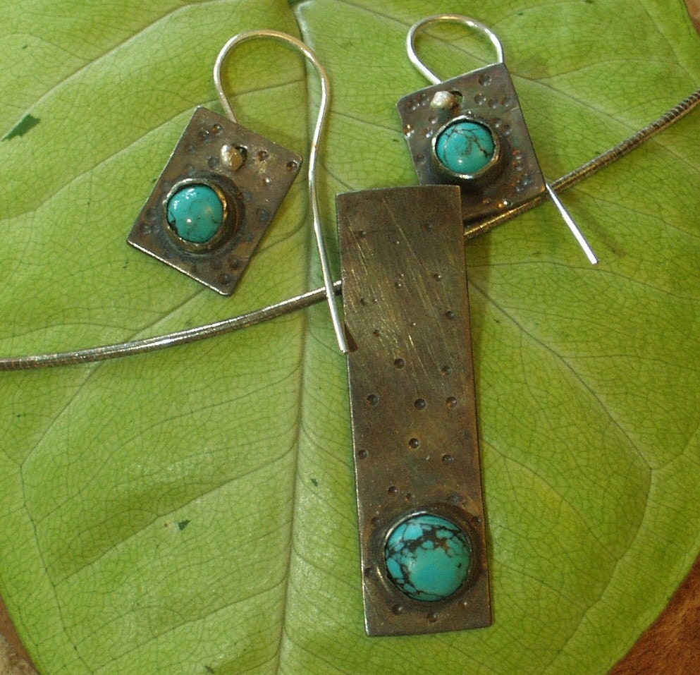 Holiday SALE Will ship SAME DAY - Remembering the Past in Turquoise
