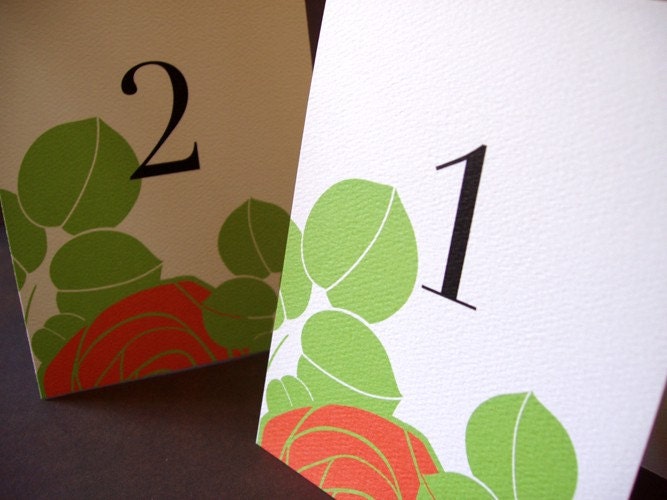 Table numbers are a fun way to show your personal style at a wedding 
